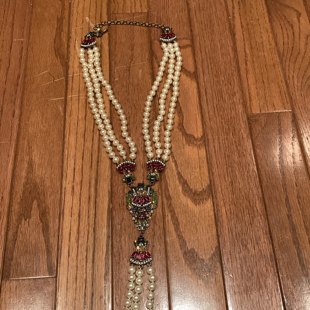 Heidi Daus Majestic Elegance cream Pearl multi strand necklace - show stopper! - Picture 9 of 17